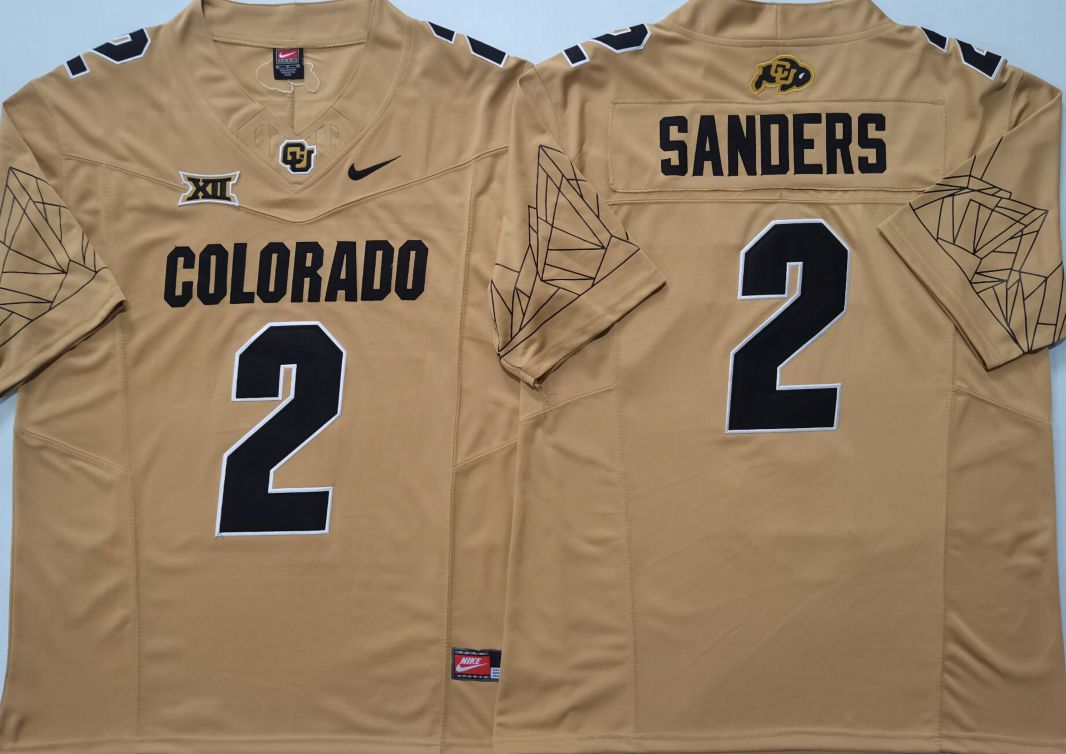 Men Colorado Buffaloes #2 Sanders Yellow 2025 Nike Limited NCAA Jersey